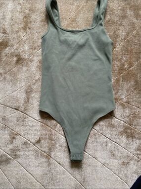 Abercrombie & Fitch Olive Green Ribbed Bodysuit